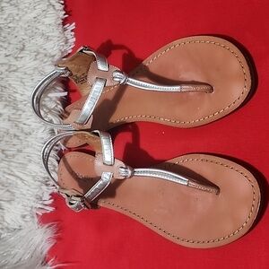 Coach Clarkson Women's Tan and Silver Sandals